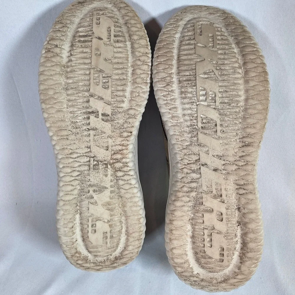 Skechers Delson Swift Fit Taupe Mens 9.5 Sneakers Hands Free Slip-on Memory Foam